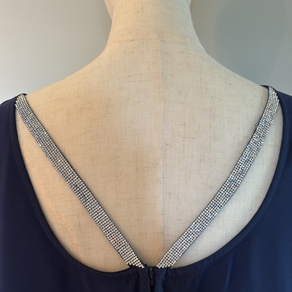 Luxology Women’s Large Navy Formal Pantsuit - Picture 8 of 11